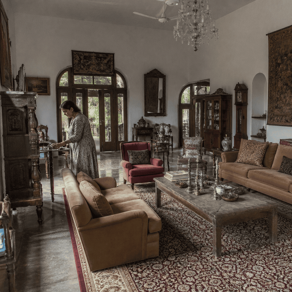 Why rooms filled with only new furniture often feel flat and soulless while homes with antiques feel instantly more interesting and alive